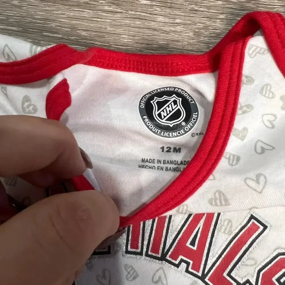 NWT‎ Washington Capitals Infant Bodysuit 3-Pack Multicolor Unisex 12 Months